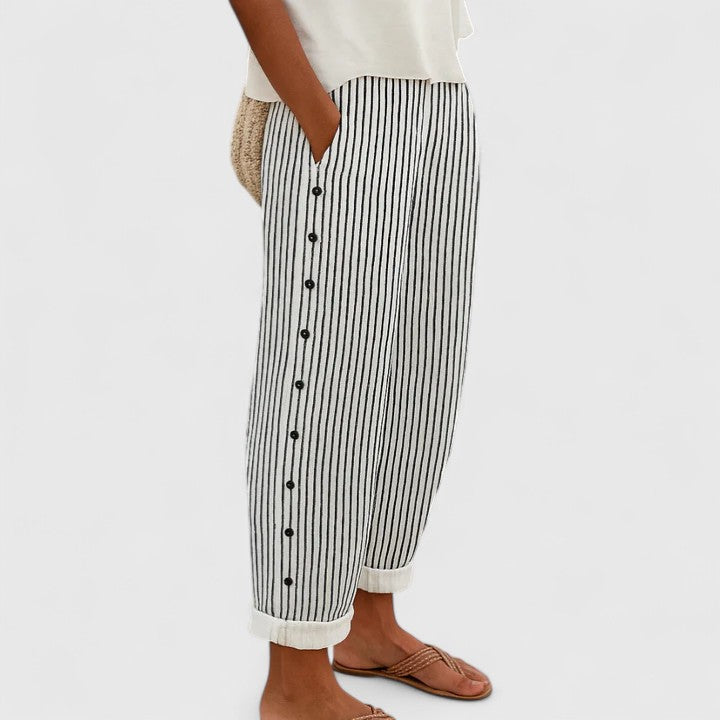 Sharmaine | Women's High-Waisted Trousers – Elegant Everyday Wear