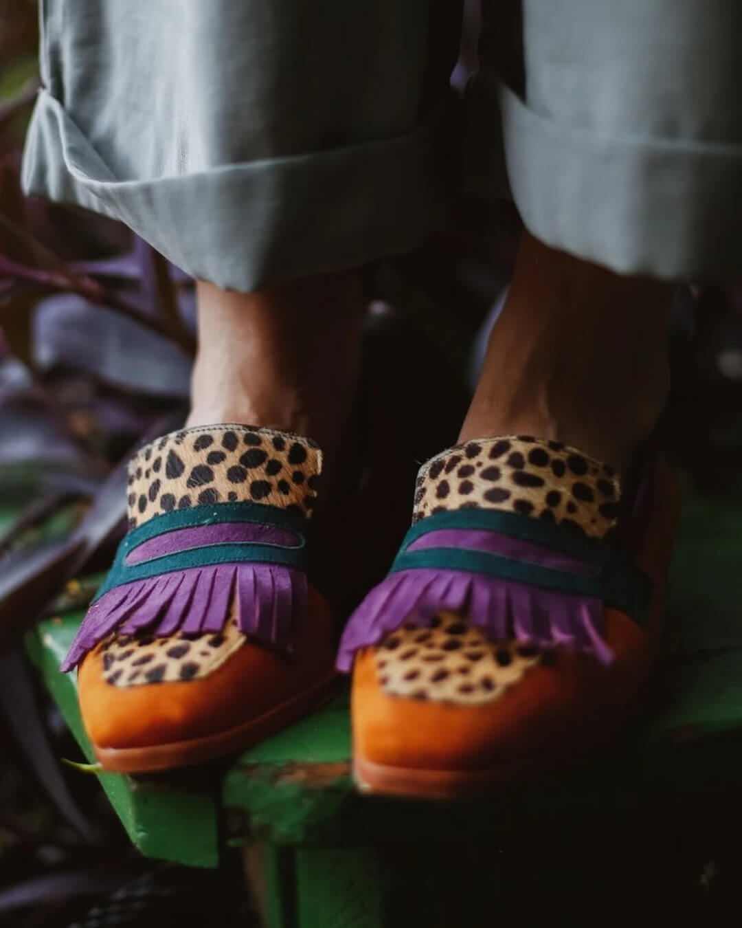 Hallie | Women's Leopard Print Tassel Loafers Slip-On Flats