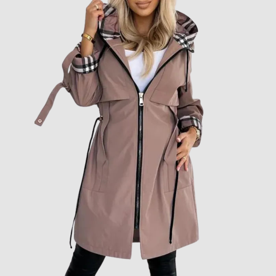 Ollie | Women's Waterproof Hooded Windbreaker Zip Coat