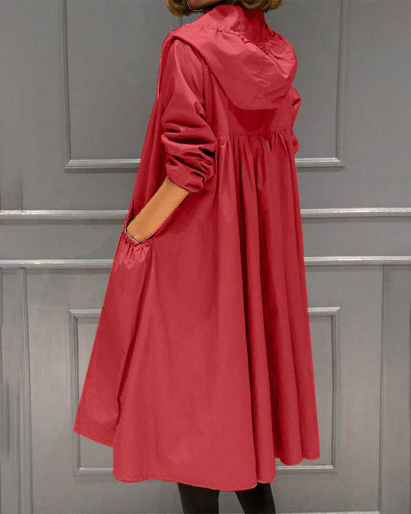 Adrienne | Trench Coat Women Love in a Pleated Longline Fit