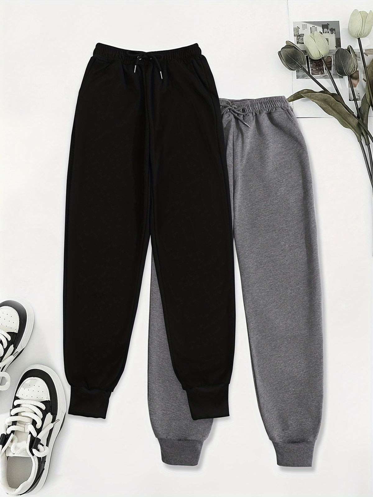 Ellen | Two-Pack Drawstring Jogger Sweatpants for Women
