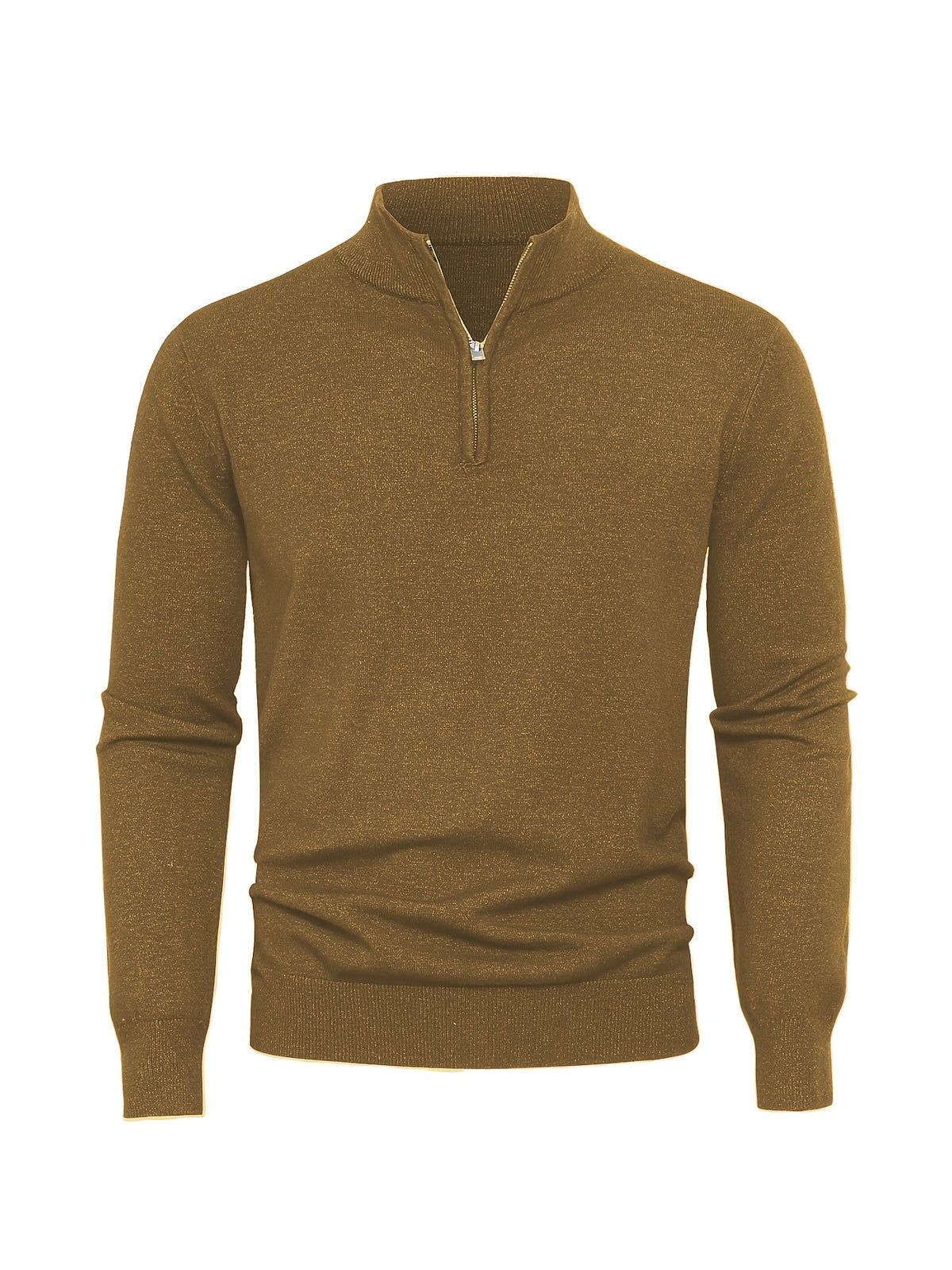 Rhys | Ribbed Quarter Zip Sweater with Mock Neck for Men