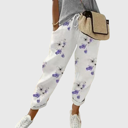 Burga | Women's Wide Leg Pants Relaxed High-Waist Casual Wear