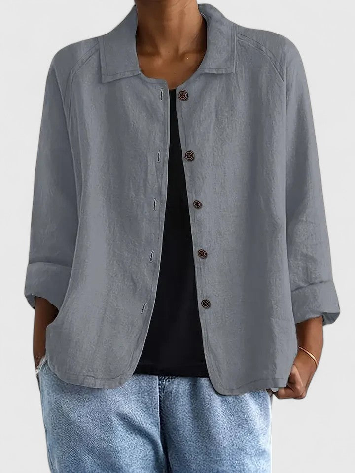 Claudine | Women's V-Neck Blouse Long Sleeve Elegant Top