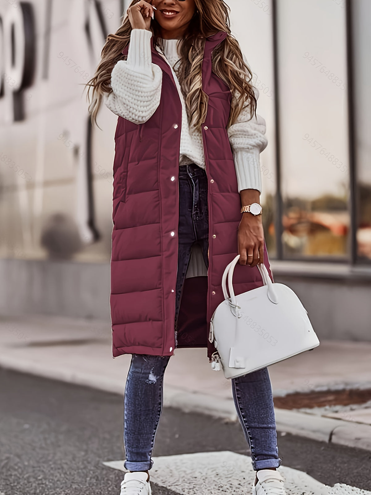 Femke | Quilted Longline Puffer Jacket Vest for Women