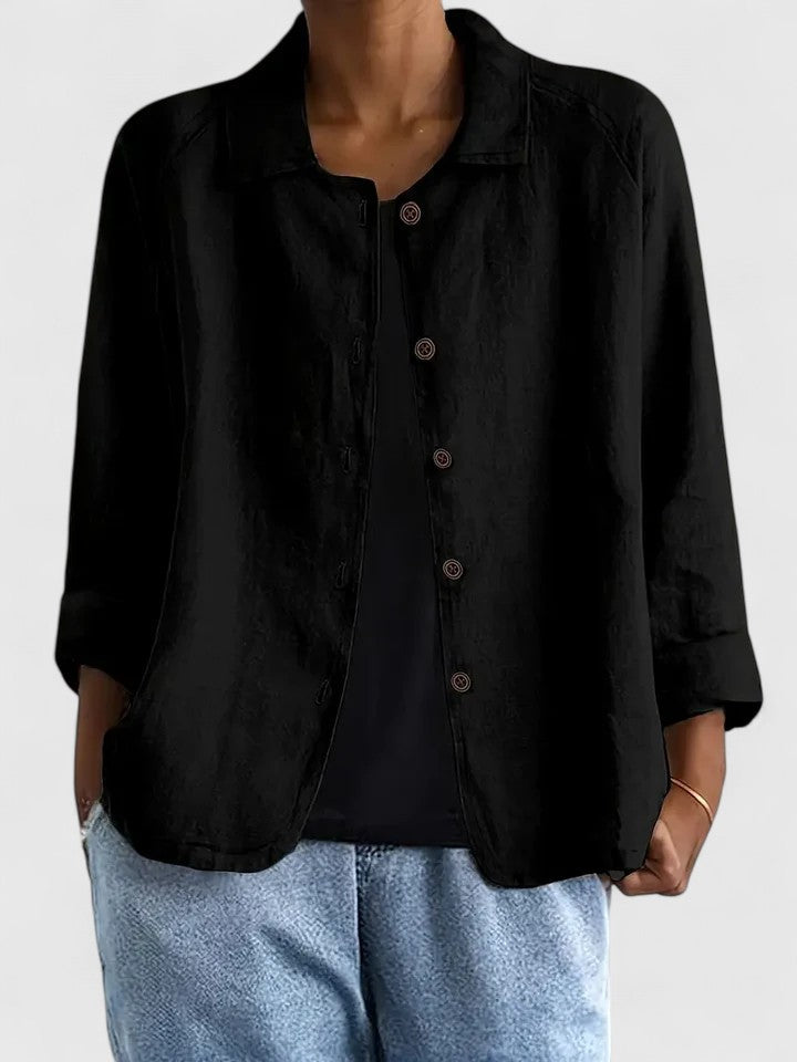 Claudine | Women's V-Neck Blouse Long Sleeve Elegant Top