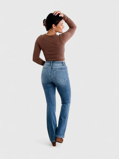 Eryzandra | Women's High-Waisted Bootcut Dress Pants