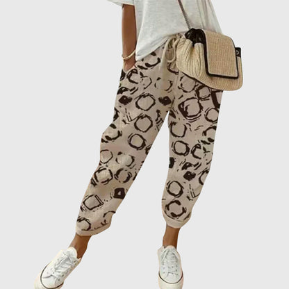 Burga | Women's Wide Leg Pants Relaxed High-Waist Casual Wear