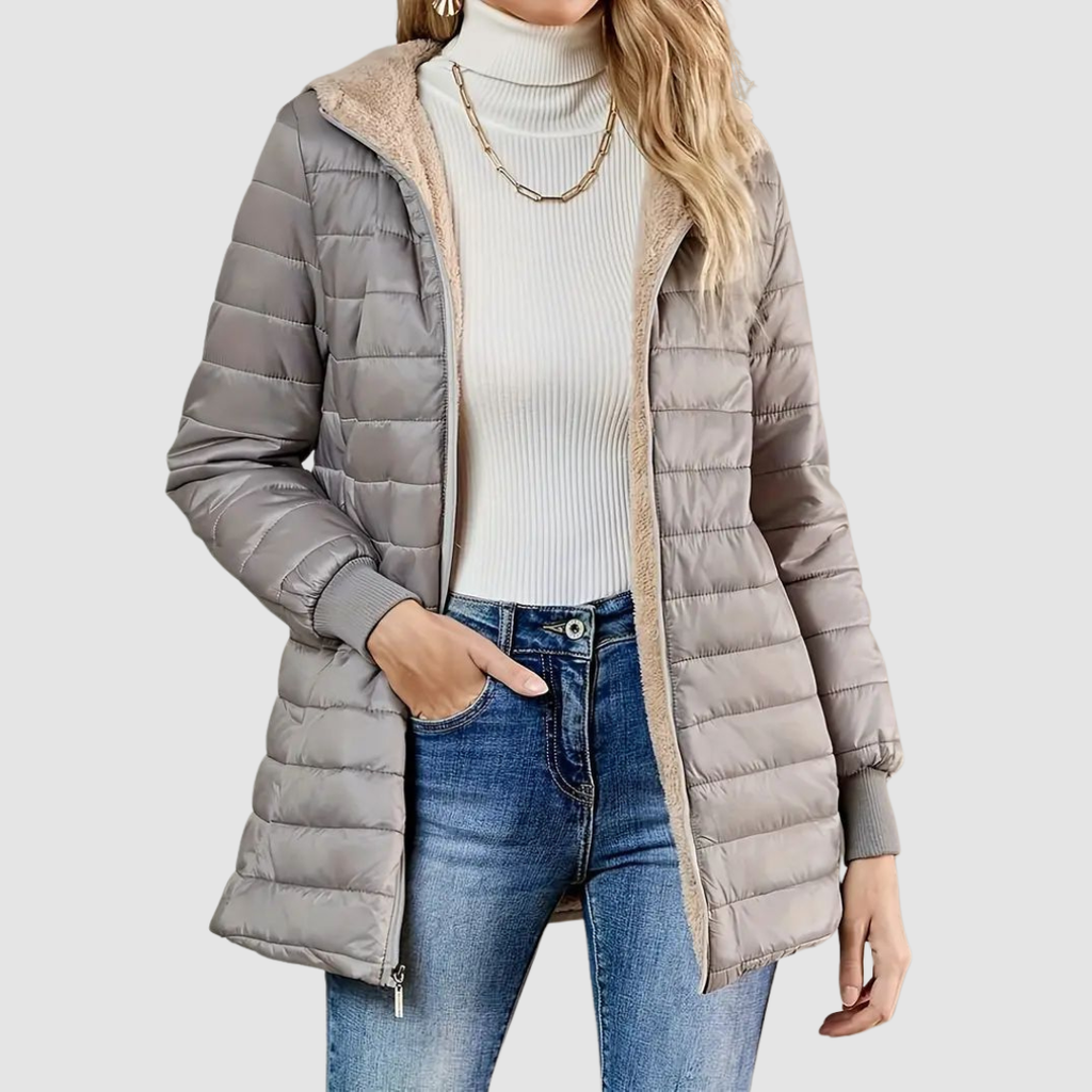 Devon | Women's Long Winter Coat Hooded Belted Silhouette