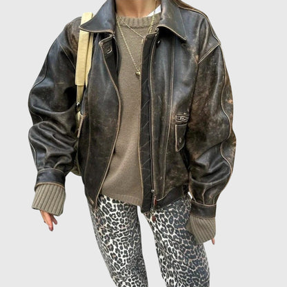 Chandra | Women's Vintage Leopard Print Jeans – Casual Chic