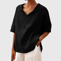Joanna | Women's Loose-Fit V-Neck Long Sleeve Blouse