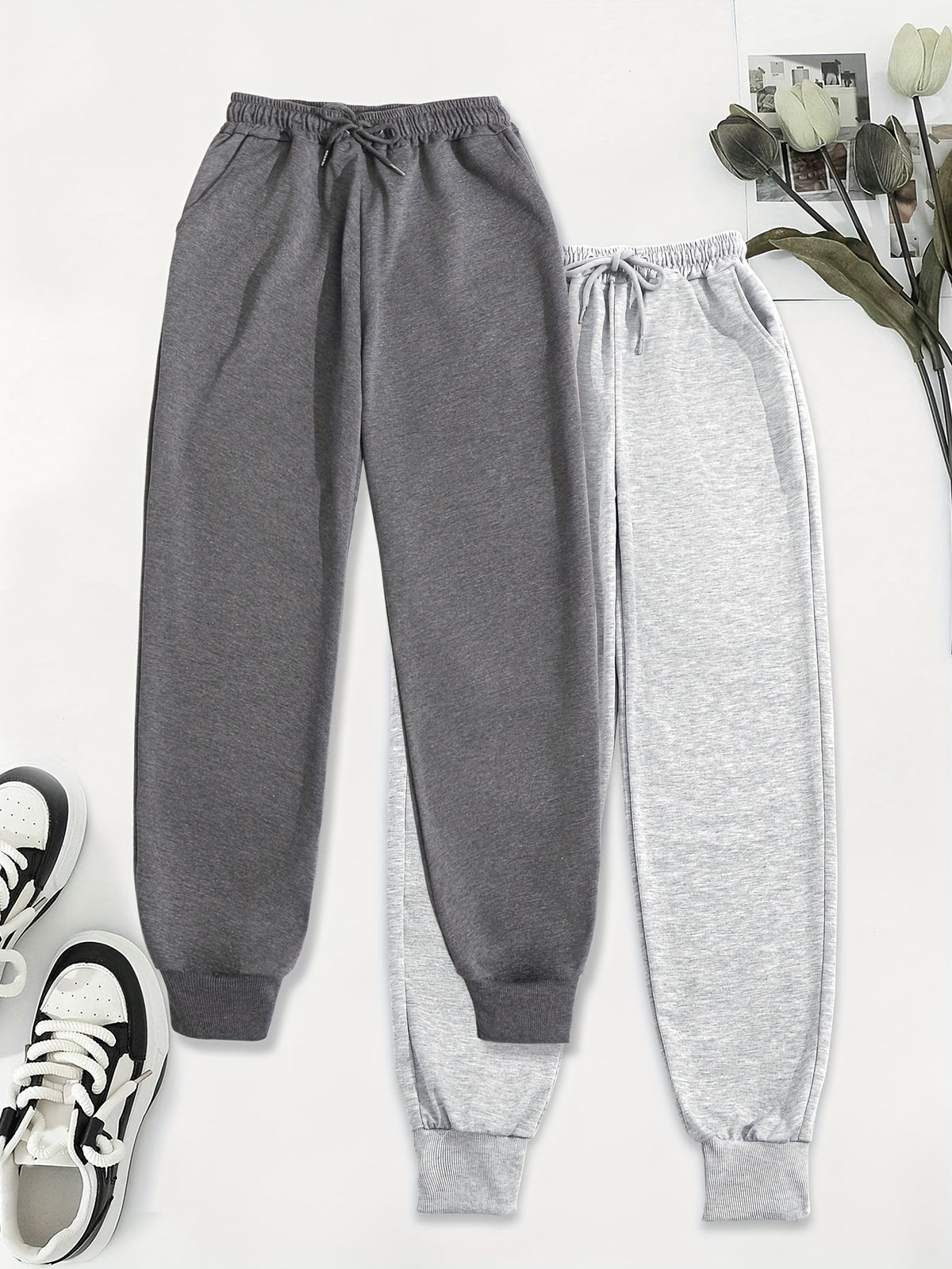 Ellen | Two-Pack Drawstring Jogger Sweatpants for Women