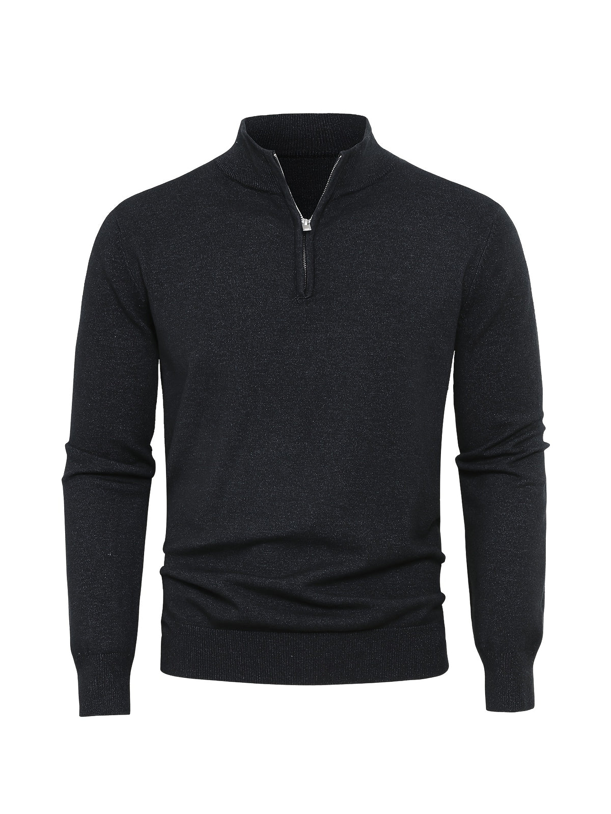Rhys | Ribbed Quarter Zip Sweater with Mock Neck for Men
