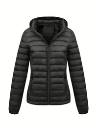 Arianne | Quilted Hooded Puffer Jacket with Pockets for Women