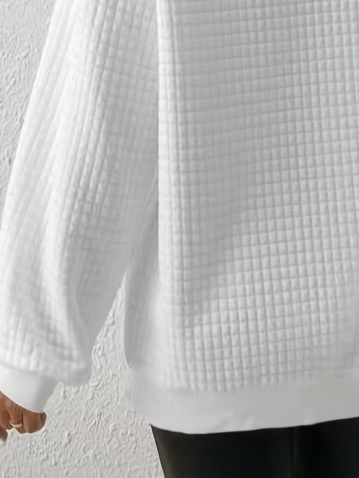 Eliane | Quarter Zip Sweater Waffle-Knit Pullover for Women