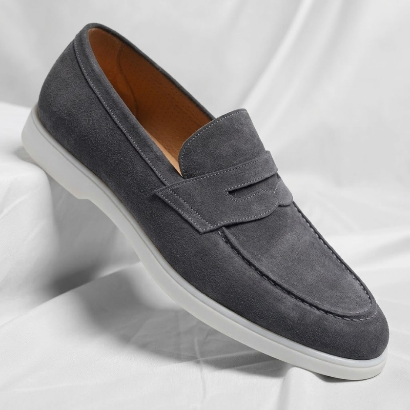 Ruben | Penny Strap Suede Loafers for Men
