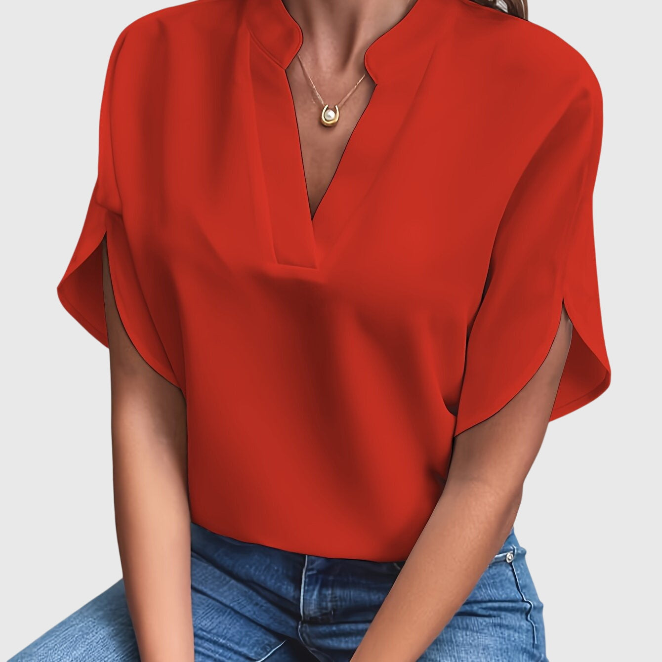 Kristie | Women's V-Neck Long Sleeve Blouse for Work