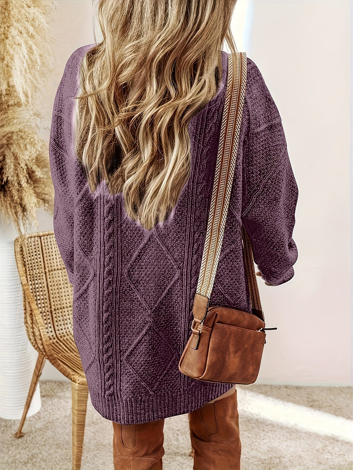 Undine | Oversized Cable Knit Sweater Dress for Women