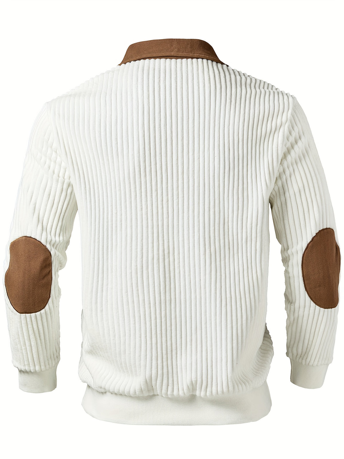 Reid | Color-Block Ribbed Quarter Zip Sweater for Men