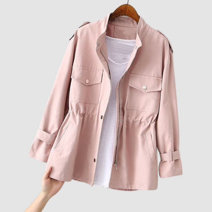 Elaine | Women's Windbreaker Jacket Hooded Zip Waist – Fall Outings