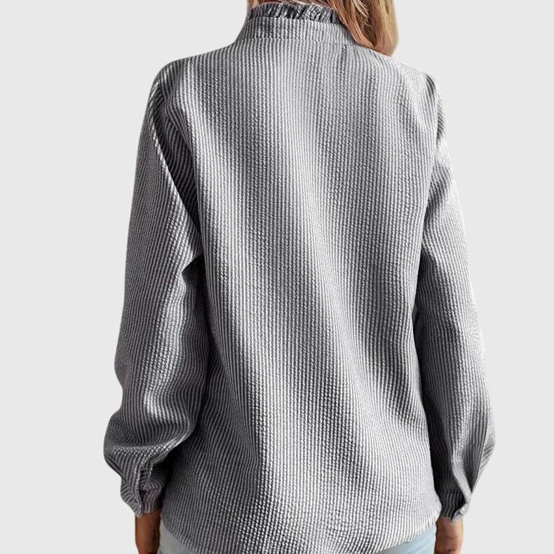 Kaitlyn | Women's Elegant V-Neck Blouse – Dressy Work Style