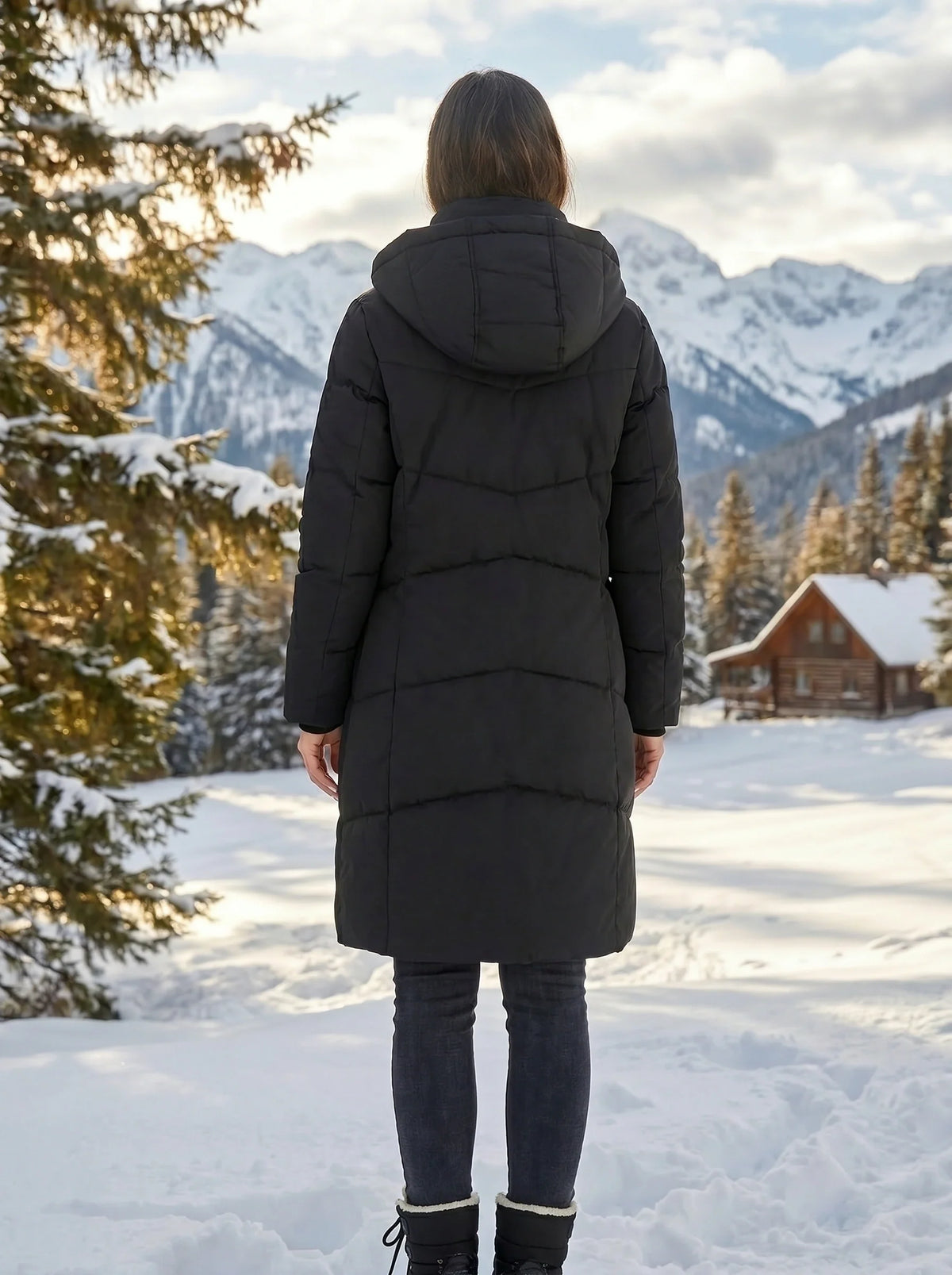 Valentina | Hooded Quilted Puffer Jacket with Drawstring Waist