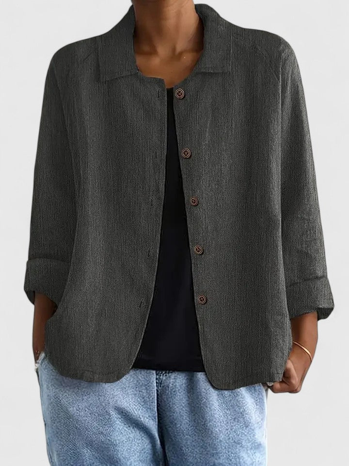 Claudine | Women's V-Neck Blouse Long Sleeve Elegant Top