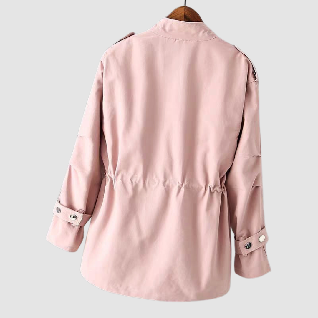 Elaine | Women's Windbreaker Jacket Hooded Zip Waist – Fall Outings
