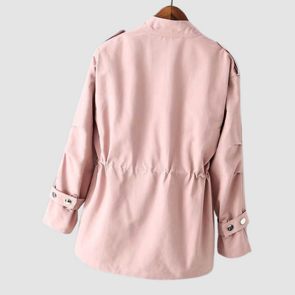 Elaine | Women's Windbreaker Jacket Hooded Zip Waist – Fall Outings