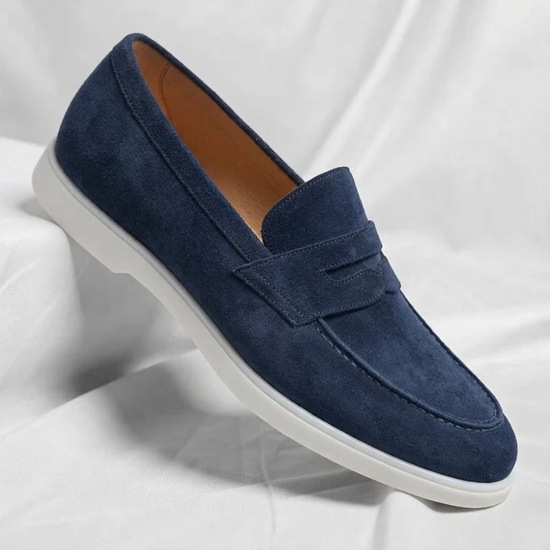 Ruben | Penny Strap Suede Loafers for Men