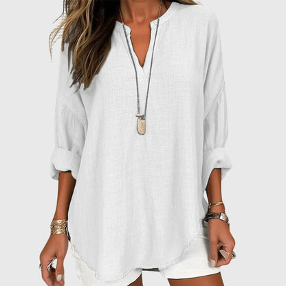Lenara | Women's Flowy Long Sleeve Blouse – Beach & Casual Wear