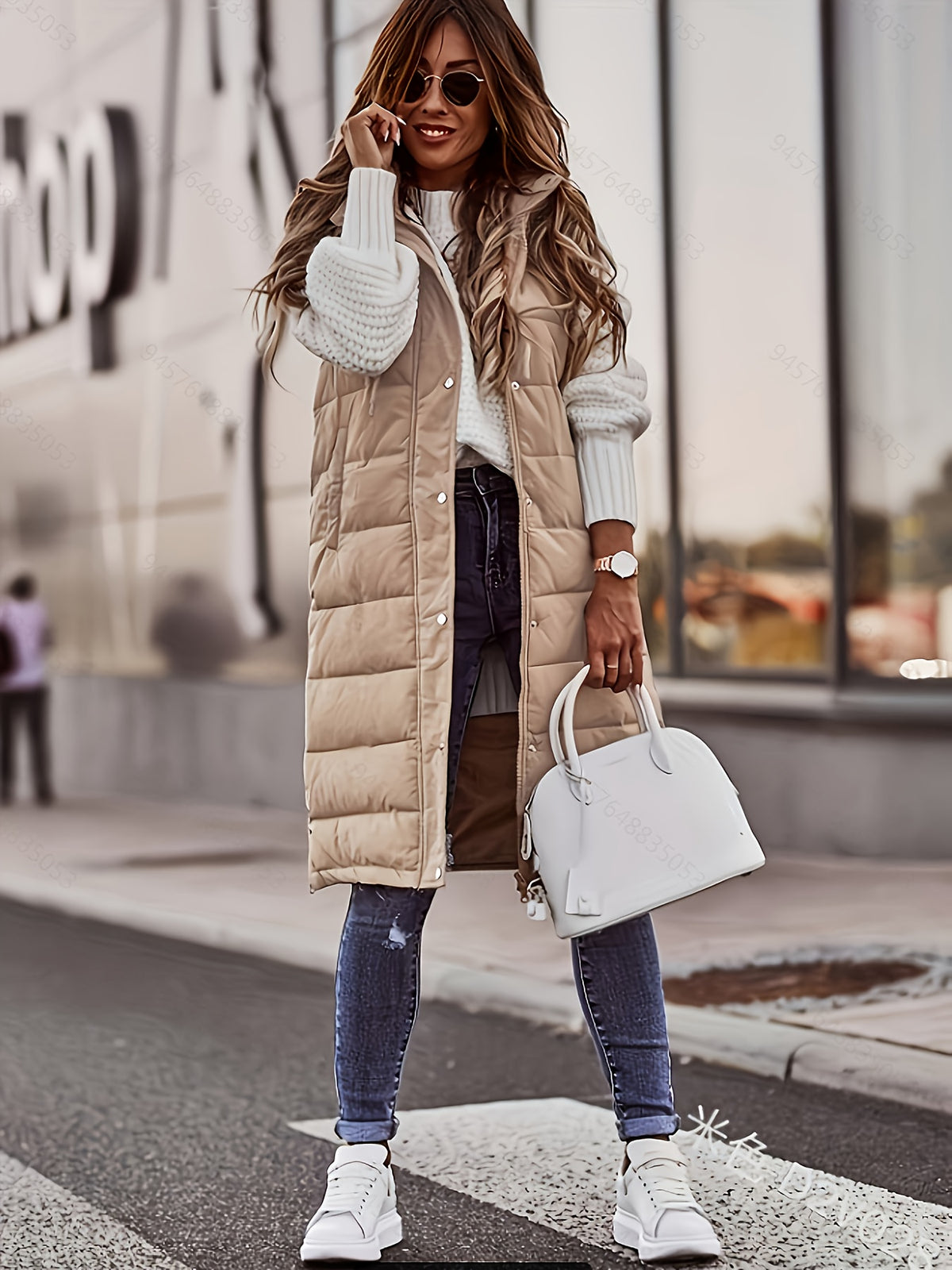 Femke | Quilted Longline Puffer Jacket Vest for Women
