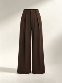 Berit | Pleated Wide-Leg High-Waist Trousers for Women