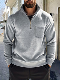 Rafael | Quarter Zip Sweater with Chest Pocket for Men