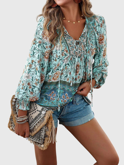 Lexi | Women's V-Neck Long Sleeve Pullover Blouse