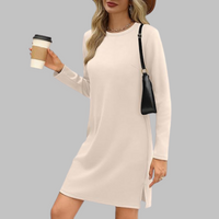 Gretchen | Round Neck Straight-Cut Long Dresses Sleeve for Women