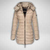 Essie | Women's Hooded Parka Coat Zip Front Winter