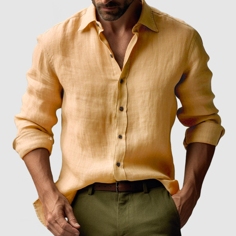 Lucas | Button-Down Collar Long Sleeve Shirt for Men