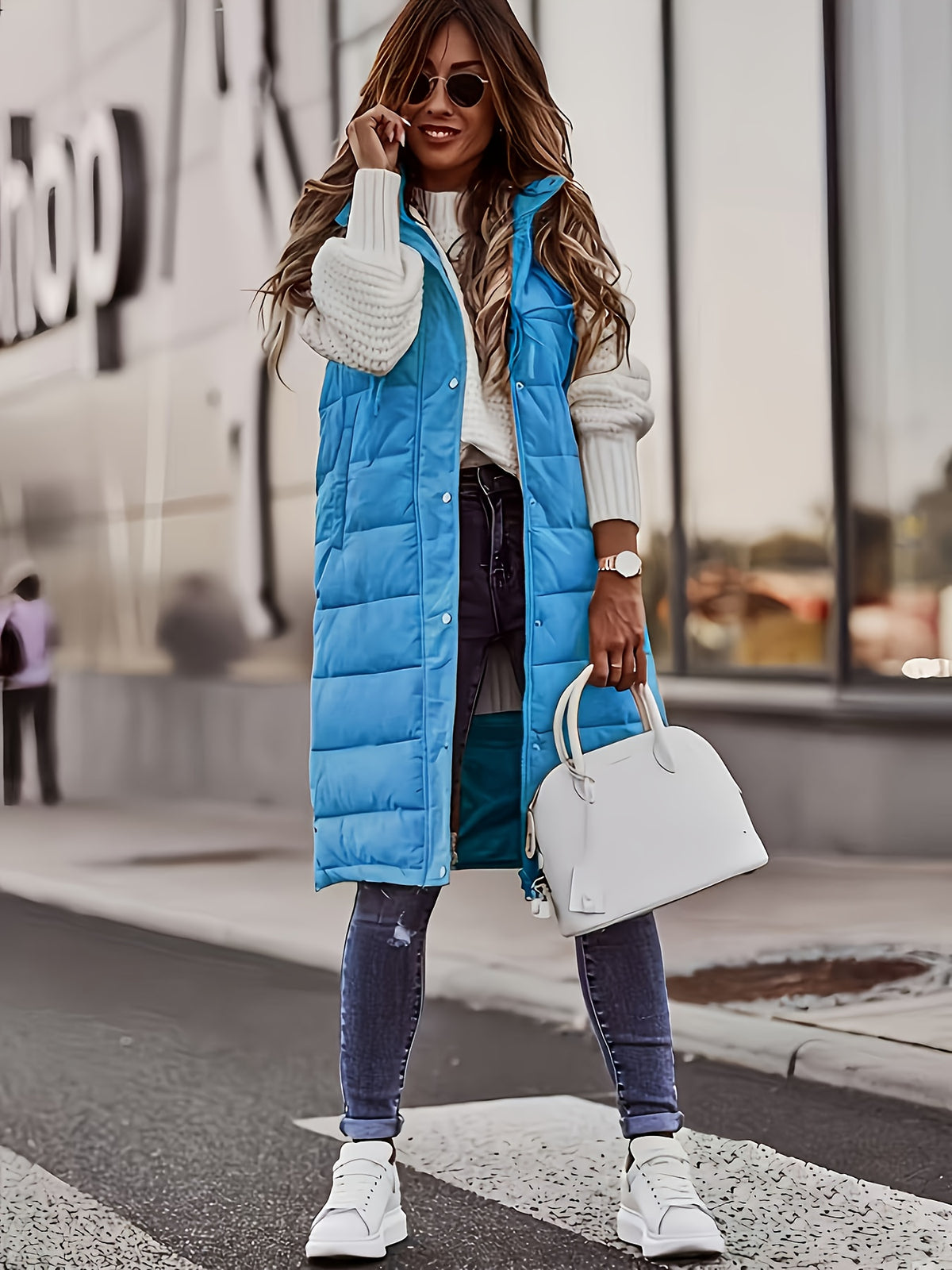 Femke | Quilted Longline Puffer Jacket Vest for Women