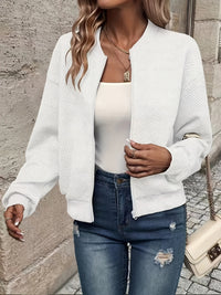 Chloé | Textured Quilted Zip-Up Bomber Jacket for Women