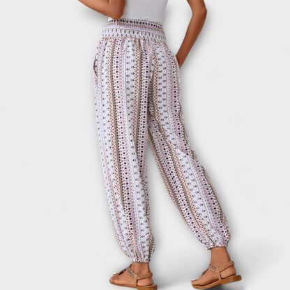 Scarlett | Women's Wide Leg Pants Ethnic Graphic Print – Casual Chic