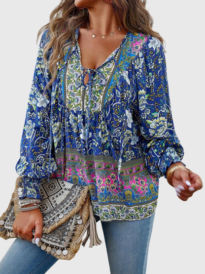 Lexi | Women's V-Neck Long Sleeve Pullover Blouse