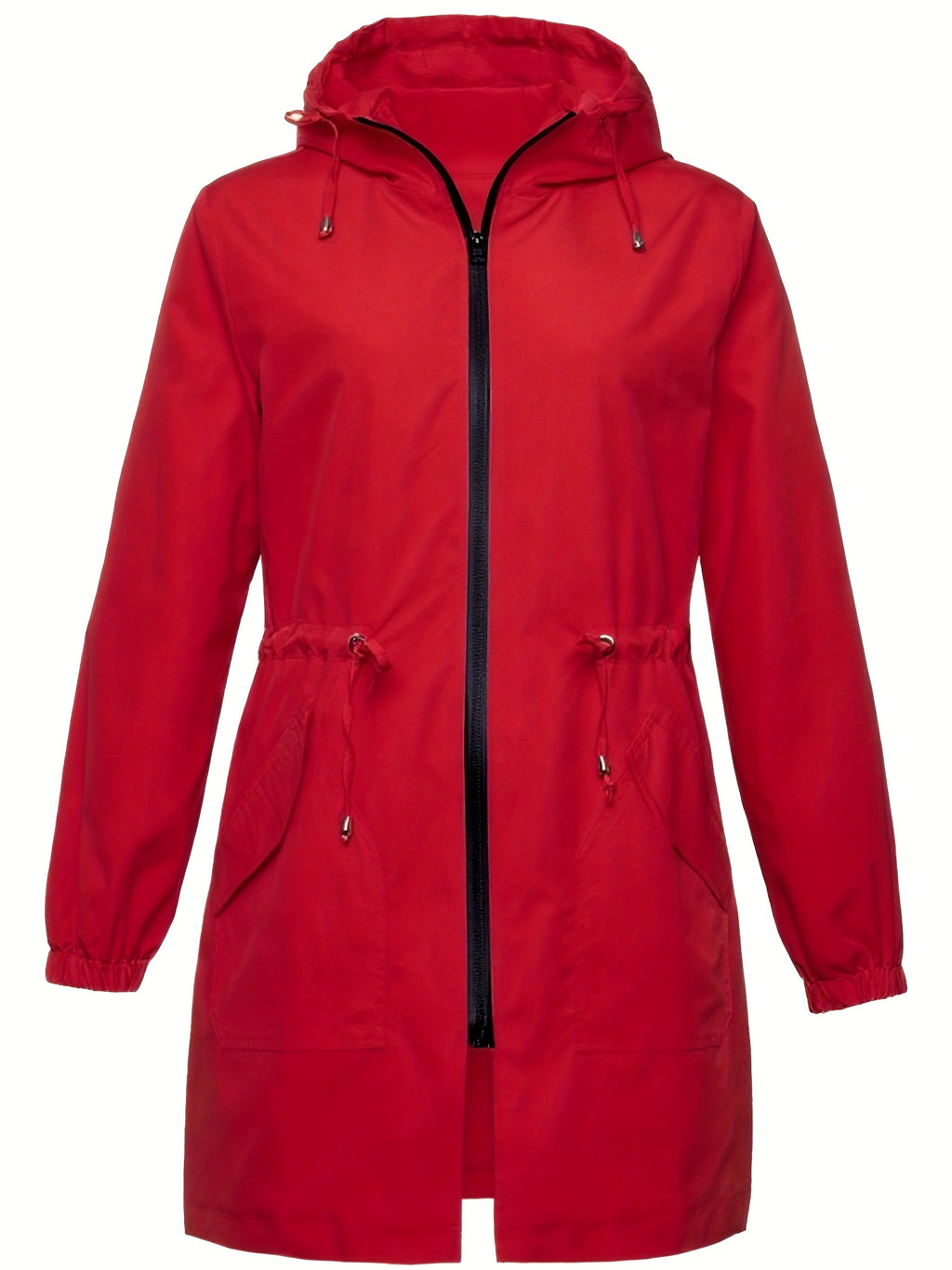 Constance | Zip-Up Hooded Longline Jacket with Drawstring