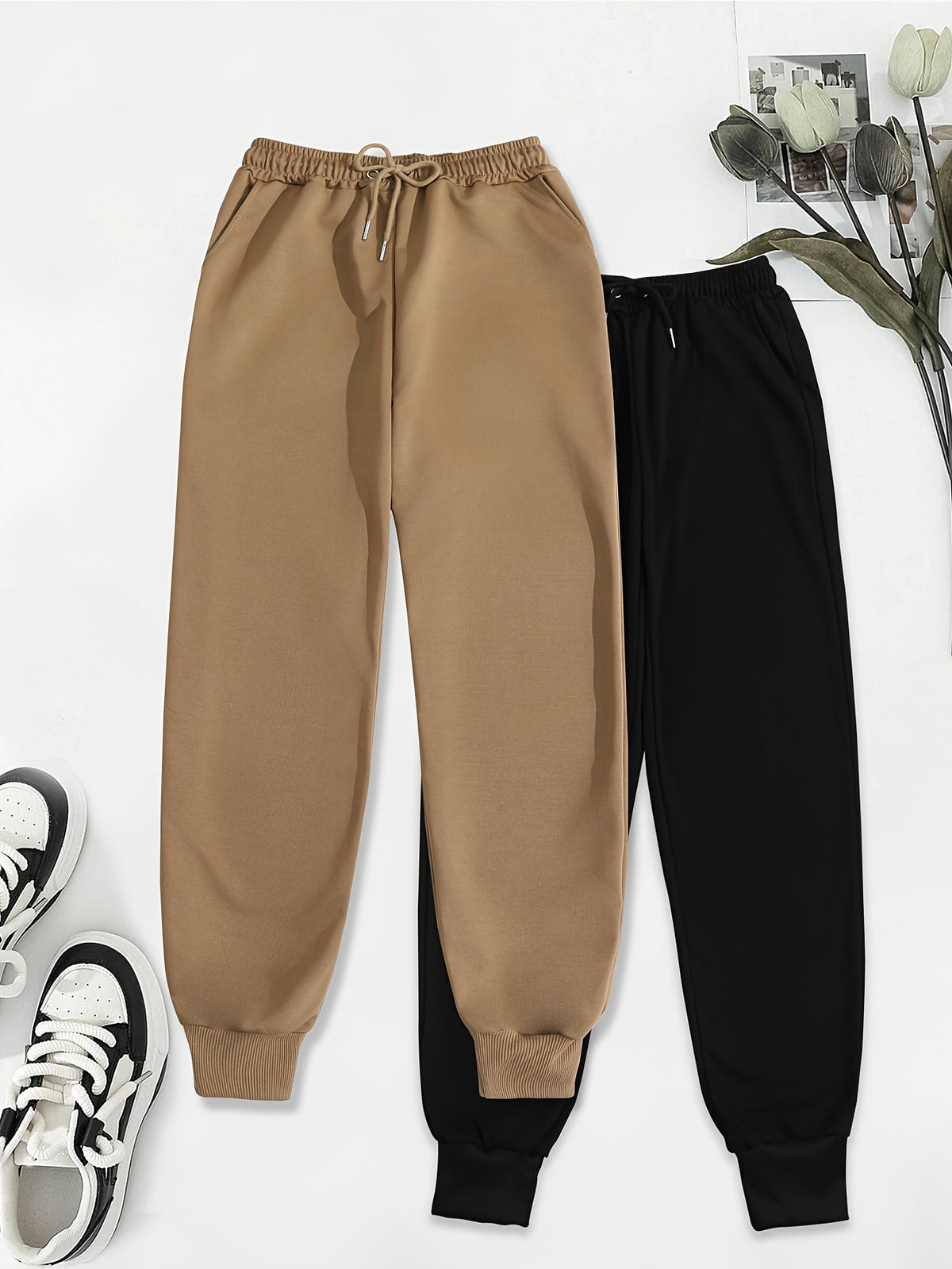 Ellen | Two-Pack Drawstring Jogger Sweatpants for Women