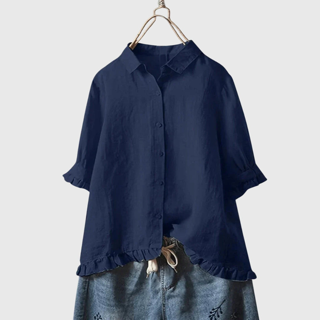 Pamela | Women's V-Neck Long Sleeve Blouse for Work