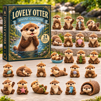 Otter Advent Calendar Christmas Gift with 24 Ornaments