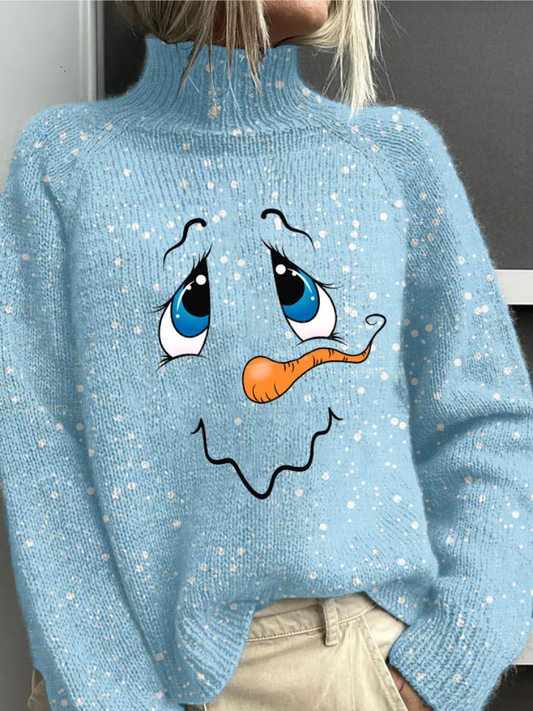 Aimee™ | Snowman Face Graphic Sweater