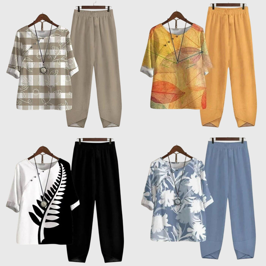 Alessia | Women's Two Piece Set Relaxed-Fit Loungewear
