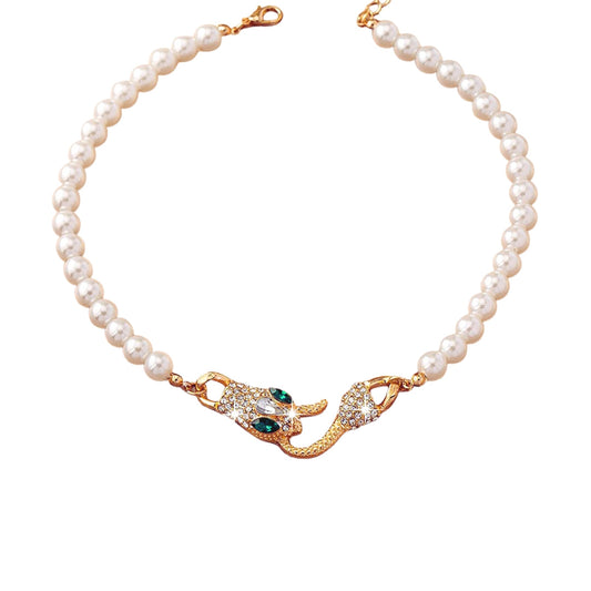 Aline™ | Pearl Snake Necklace 0