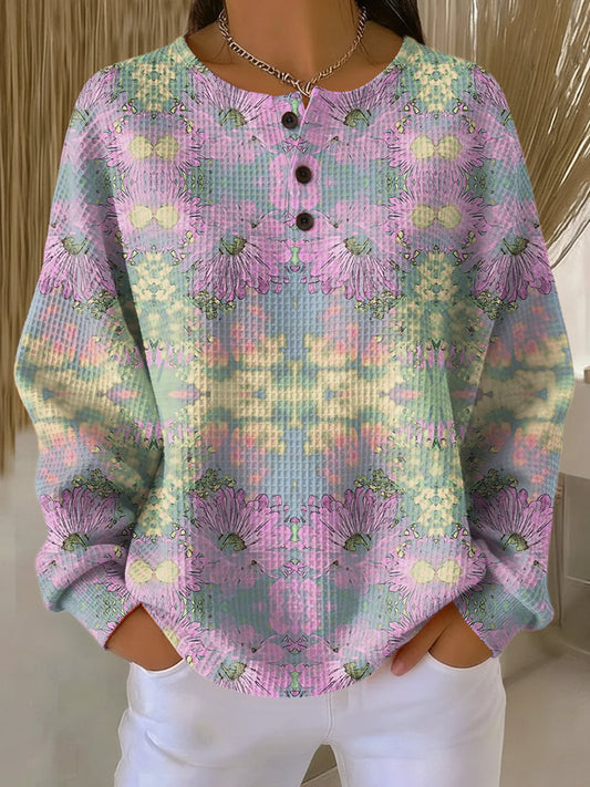 Alma | Sweater with Ethnic Floral Pattern 0